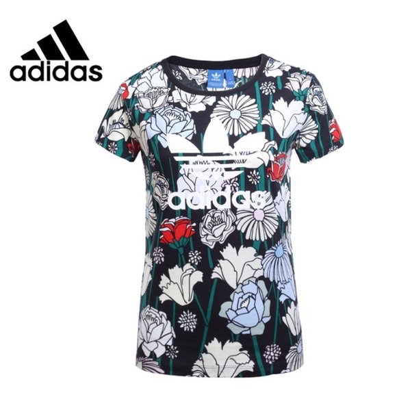 floral adidas shirt